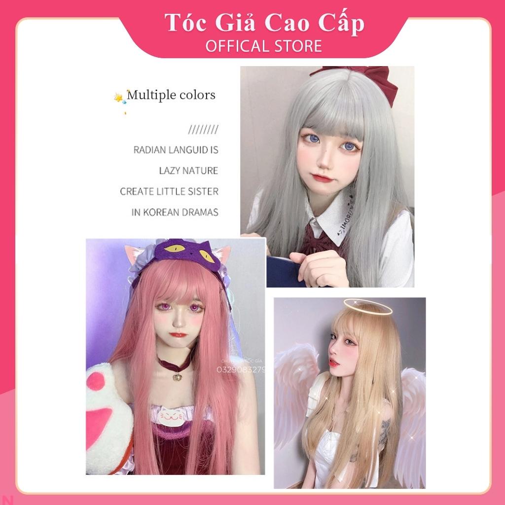 Tóc giả nữ cả đầu ❤️FREESHIP❤️ Tóc nguyên đầu thẳng omber khói