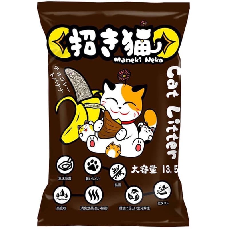 Cát vệ sinh mèo Maneki Neko Cat Litter 5L - Mùi Socola
