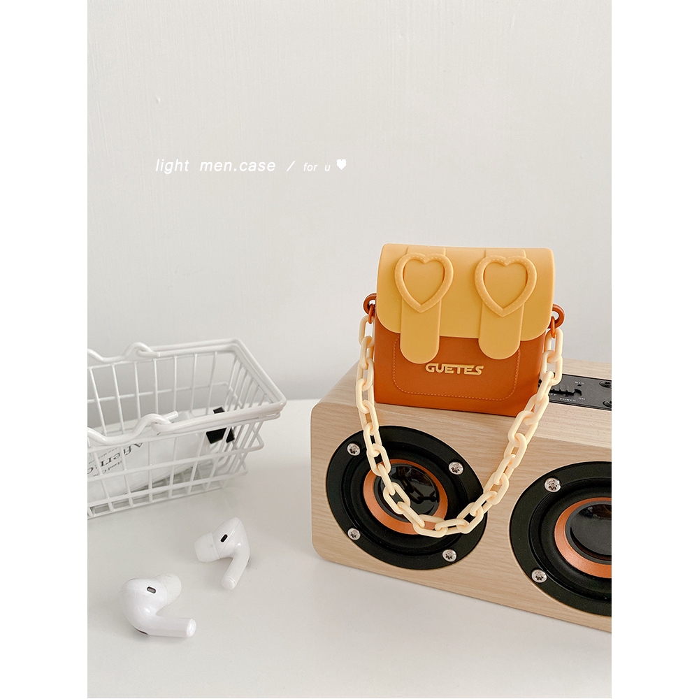 Vỏ bảo vệ bao đựng tai nghe ✔️ cho case airpod 1 2 Pro ✔️ Túi xách Guetes Vàng