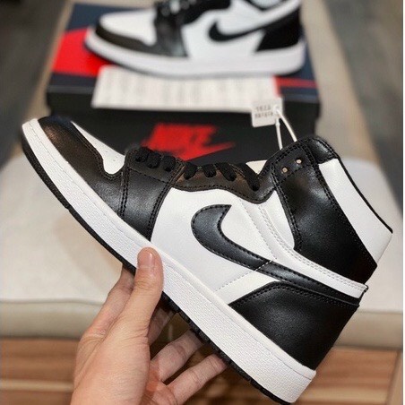 🔥shopgiaykiencuong🔥Giày Jordan Panda Cao Cổ Đen Trắng ,Giày Jordan Panda Cổ Cao Full Size box bill đ