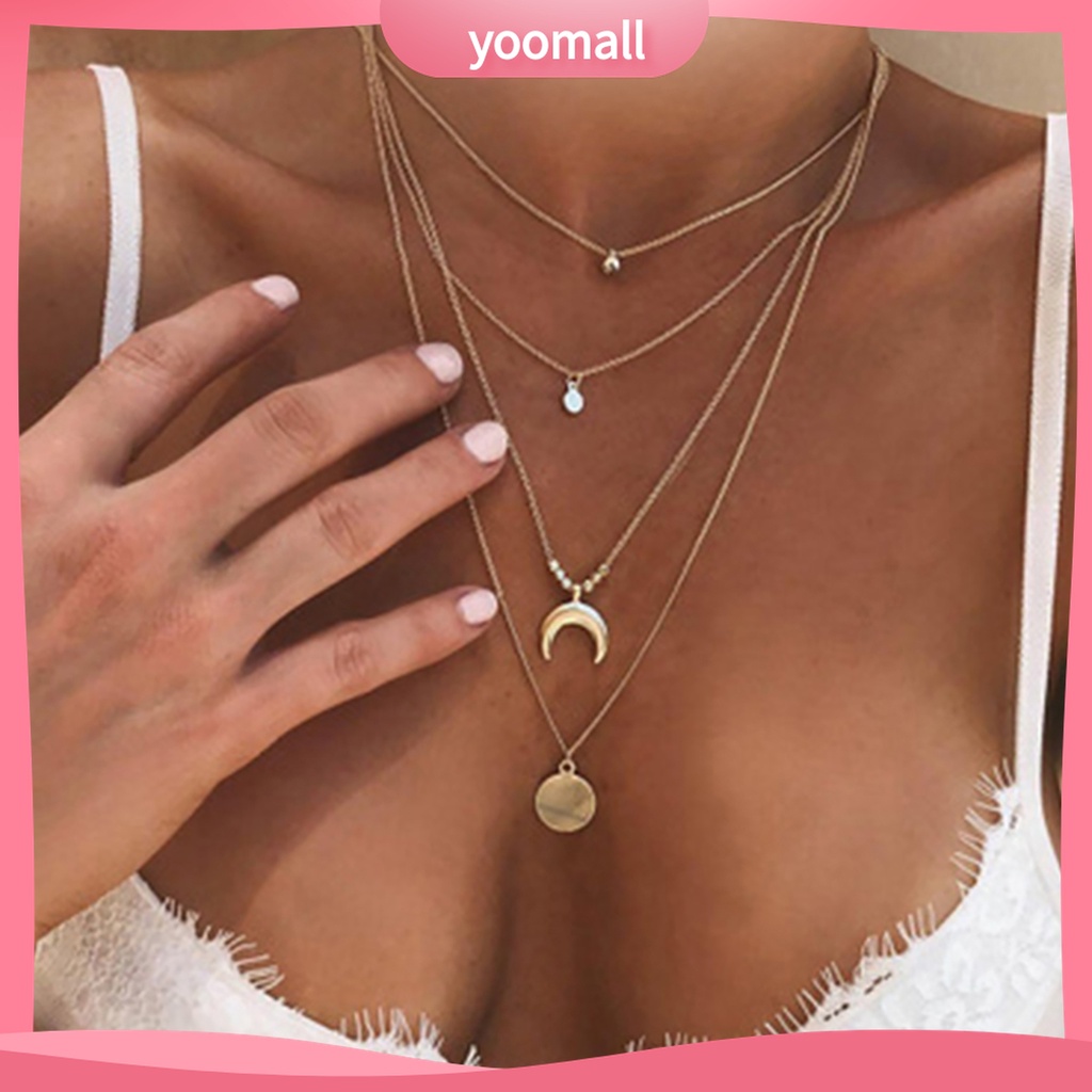 Vòng cổ Dài Bằng Thép Không Gỉ Màu Sắc Tinh Tế Dành Cho Nữ