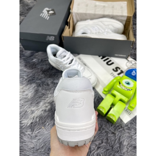 Giầy Thể Thao New Balance 500 White Grey -NB 550 Trắng Xám Phiên Bản 2022 |Lót Rời - Đế Khâu