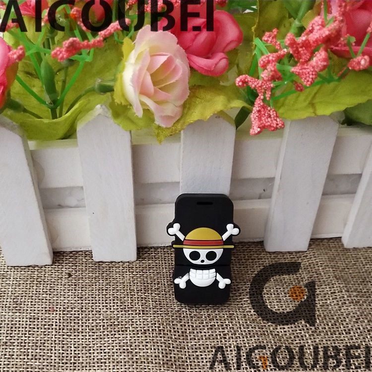 [Spot &amp; COD] USB 2.0 Silicone Cartoon Dễ thương Tuyệt vời Vua Cướp biển Thích hợp cho Máy tính Máy tính xách tay Ổ đĩa Lightning Ổ USB di động 1GB 2GB 4GB 8GB 16GB 32GB 64GB 128GB 128GB