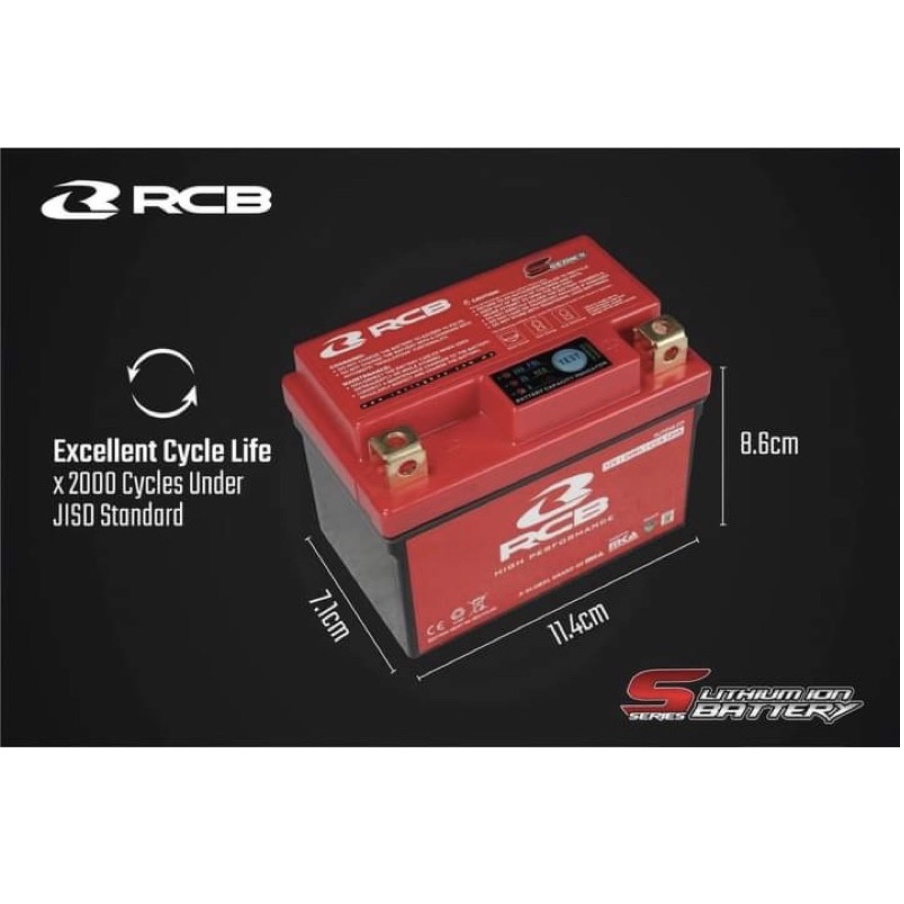 Bình ắc quy RCB Racing boy Lithium lắp cho các xe Exciter, winner, fz, R15, vario, TFX