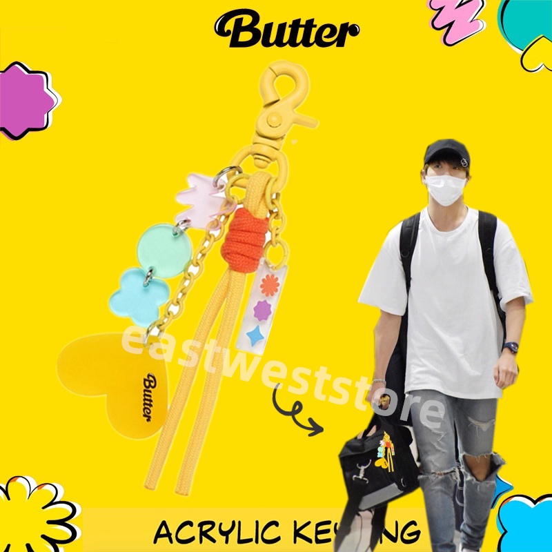 Móc khóa hình album Butter BTS KPOP trang trí DIY