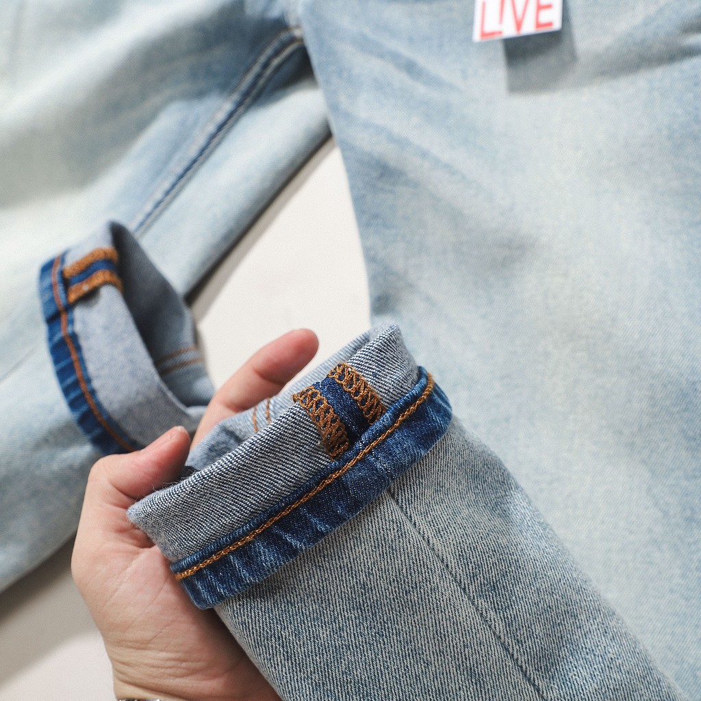 Quần Jean dài nam Lcst xanh dơ 210418 (Form Slimfit,chất vải co dãn,ống quần 15-17cm,hàng VNXK) | BigBuy360 - bigbuy360.vn