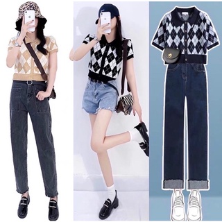 Áo len mongtoghi quả trám dáng polo croptop cá tính