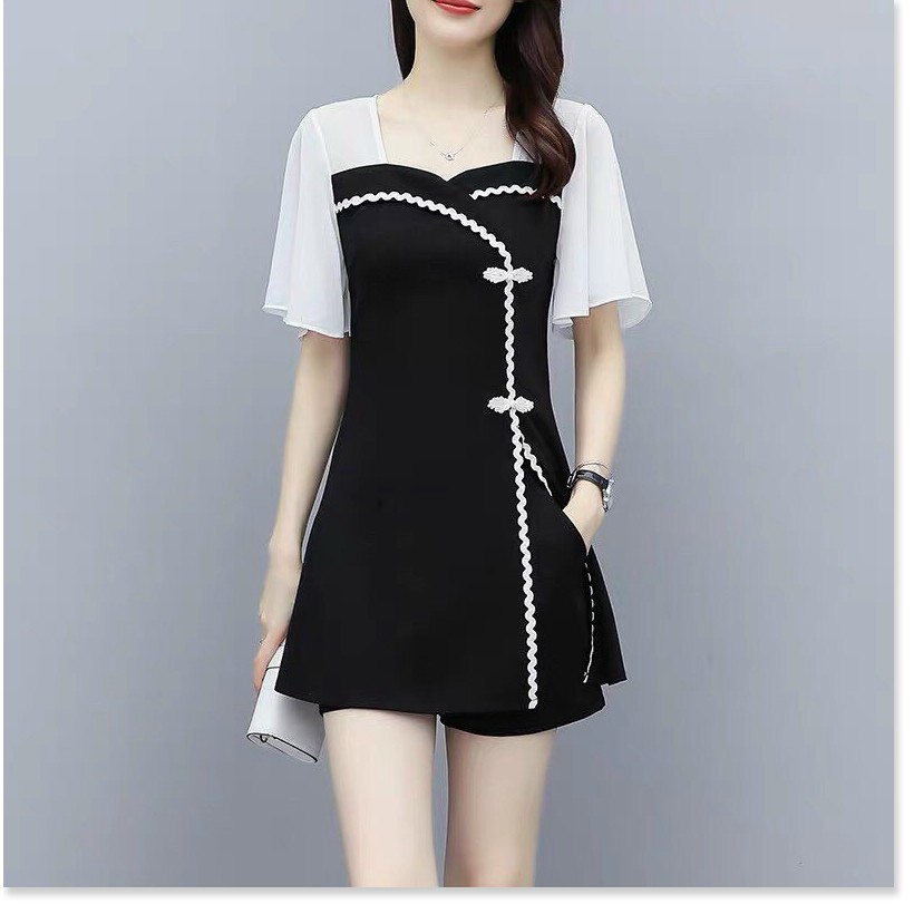 Set big Size có Size 80kg chất liệu poly 2 da phối voan CỰC XINH TÔN DÁNG SANG TRỌNG CHO CHỊ EM KOKO MI FASHION