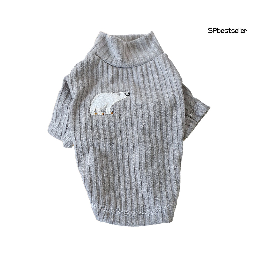 Áo thun tay dài cổ cao thoải mái thời trang mùa thu cho thú cưng