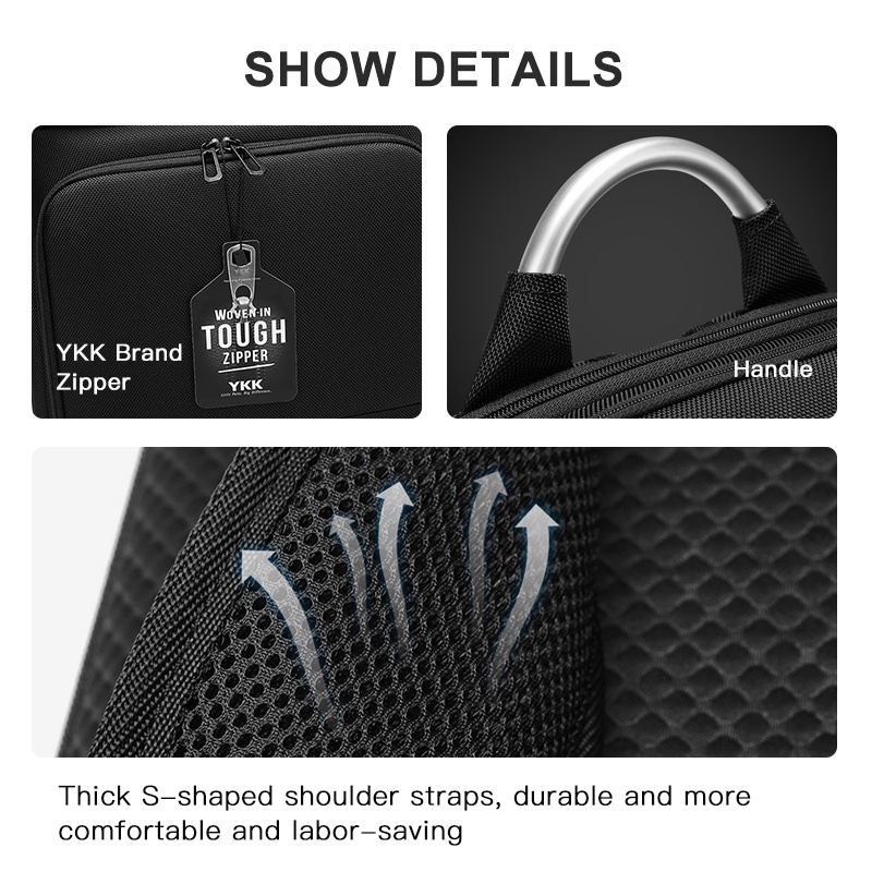 Balo Laptop 15.6 inch Có Cổng Sạc USB Cho Nam