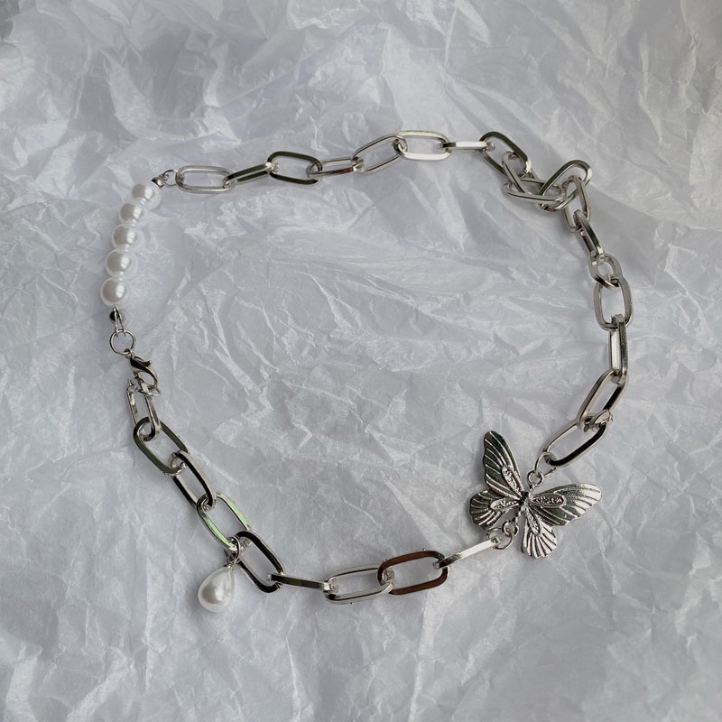 1 Vòng Cổ Choker Mặt Hình Bướm Thanh Lịch Cho Nữ