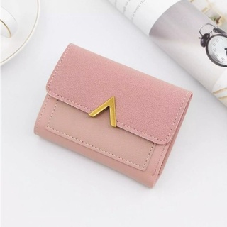 Ví nữ mini phối da lộn khóa chữ V tinh tế style Hàn Quốc LILA CV4