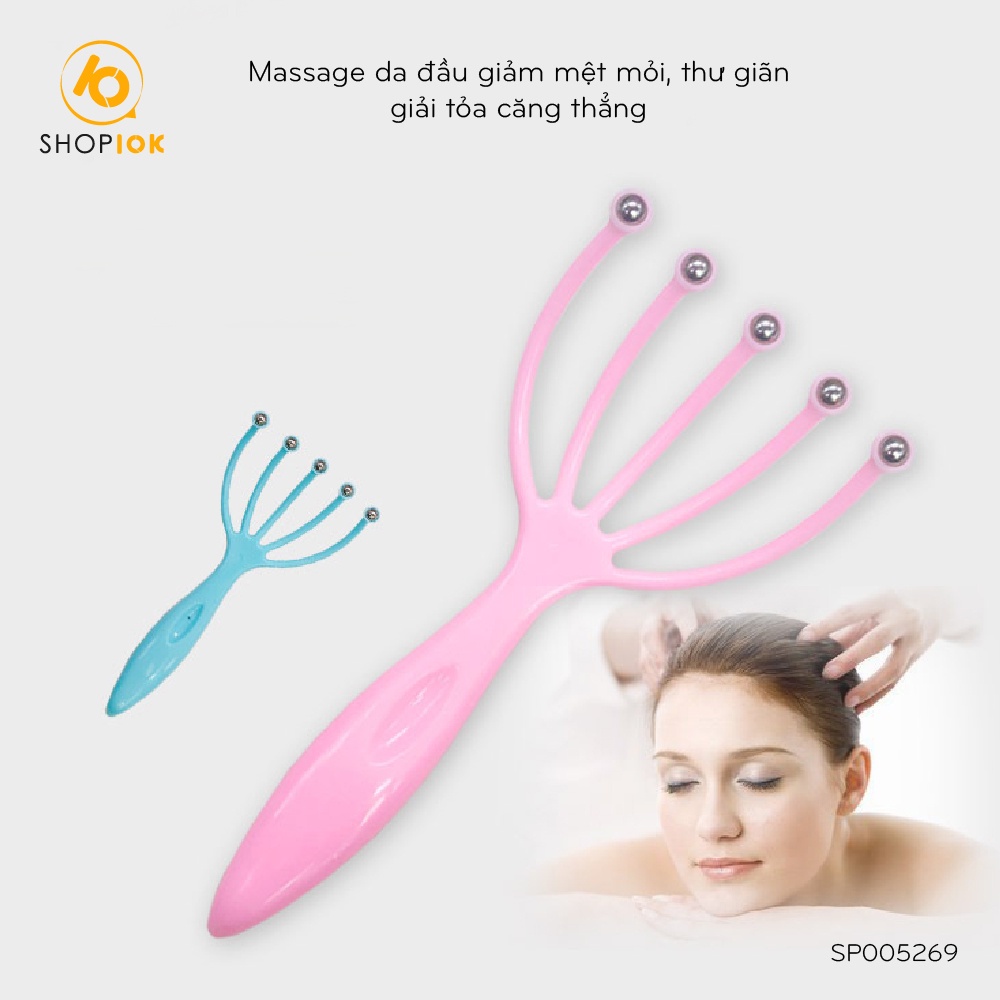 Dụng cụ massage đầu giảm căng thẳng, Cây mát xa đầu thư giãn giảm đau đầu - SP005269