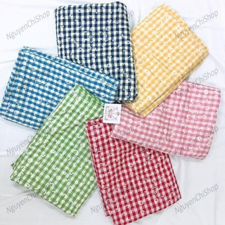 ⚡Giá gốc⚡ Vải thô kẻ caro hoa cúc nguyên liệu may scrunchies