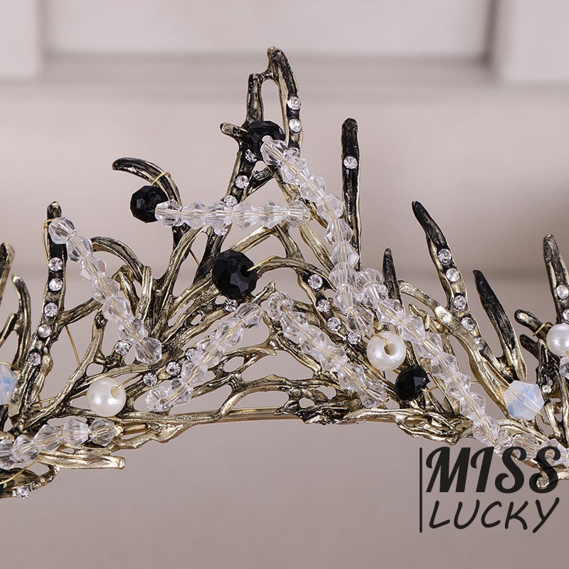 Vương miện kiểu dáng vintage thời trang sang trọng đa dụng cho cô dâu