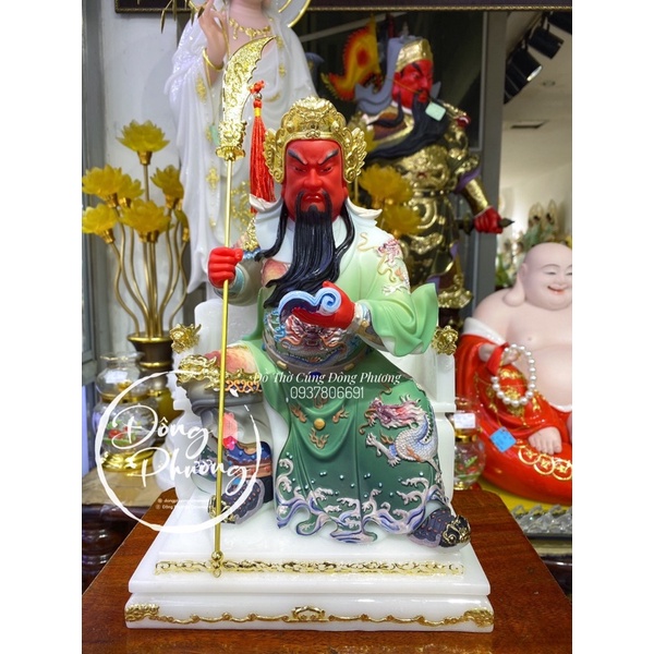 Tượng Quan Công Phong Thuỷ Ngồi Đọc Sách - Tượng Quan Thánh Đế Quân