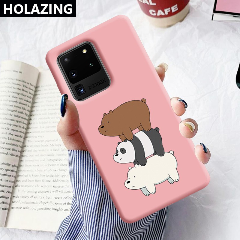 Ốp Điện Thoại Silicon Mềm Hình We Bare Bears Cho Samsung Galaxy S20 Plus S20 Ultra Samsung Note 20 10 Plus 9 S10 5G S10 S9