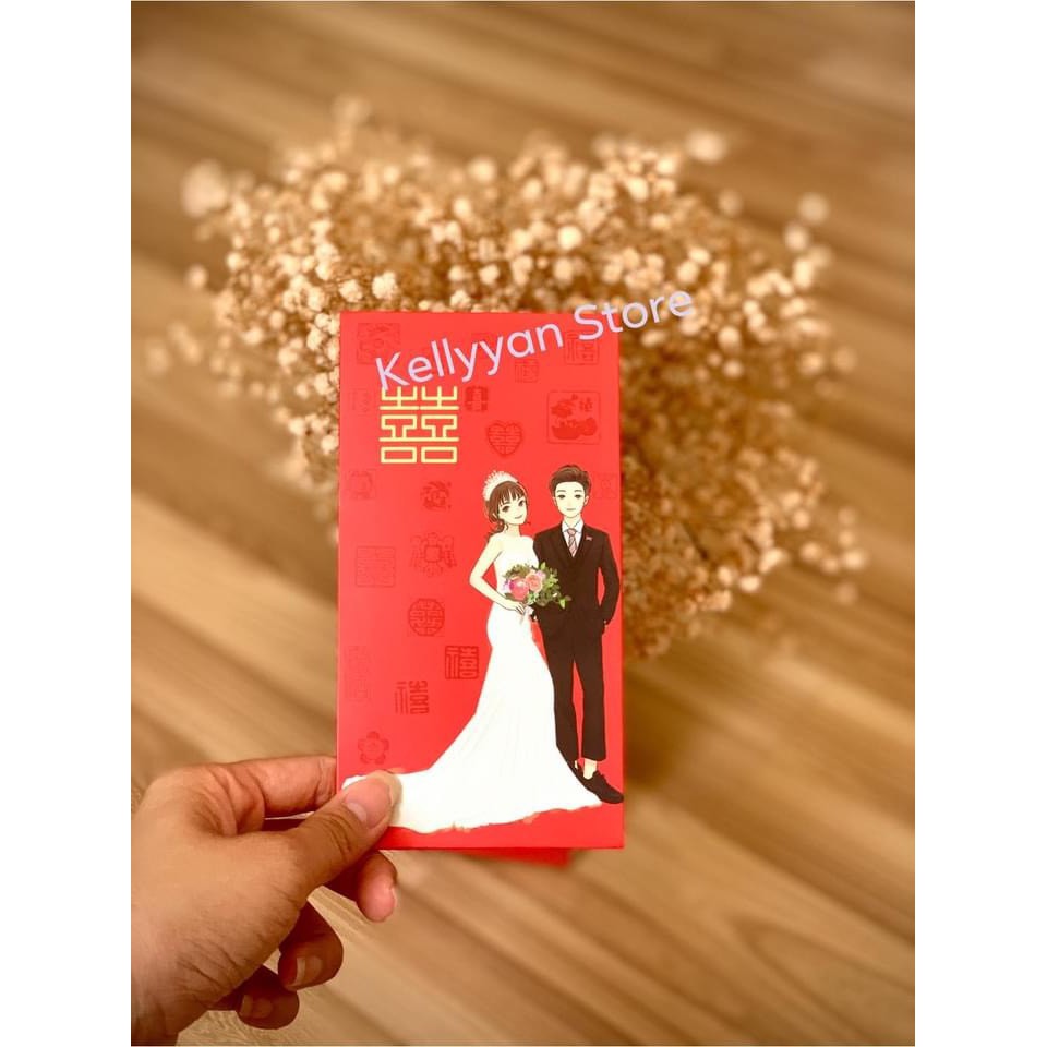 COMBO 6 LÌ XÌ ĐÁM CƯỚI ĐÁM HỎI - MẪU CÔ DÂU CHÚ RỂ MANG PHONG CÁCH TÂY ÂU