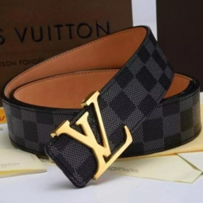 Thắt lưng Louis Vuitton màu nâu vàng thời trang cho nam và nữ
