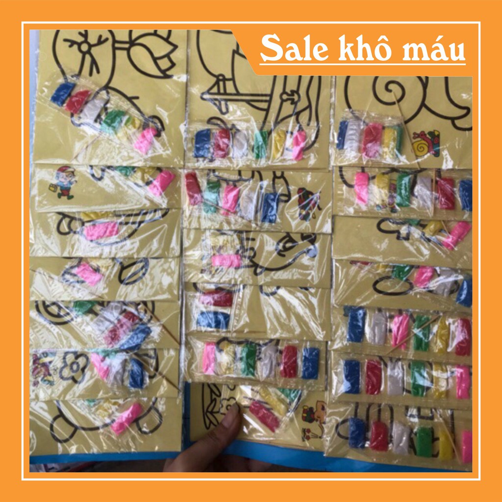Tranh tô màu cát (20 tranh một vỉ)