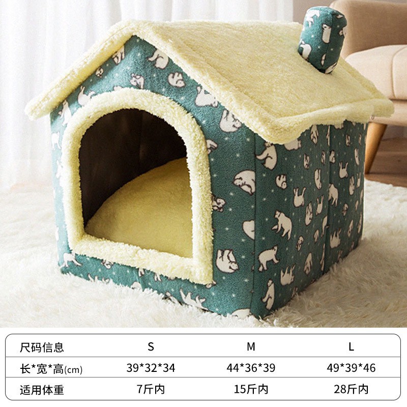 Nhà Nệm/Chuồng Nệm Cao Cấp Cho Chó Mèo Thú Cưng, Có Thể Gấp Gọn Tháo Rời Giặt Rũ Vệ Sinh Dễ Dàng