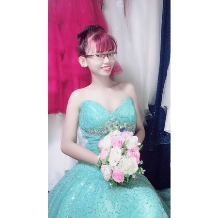 Dạ hội công chúa kim sa size M eo70