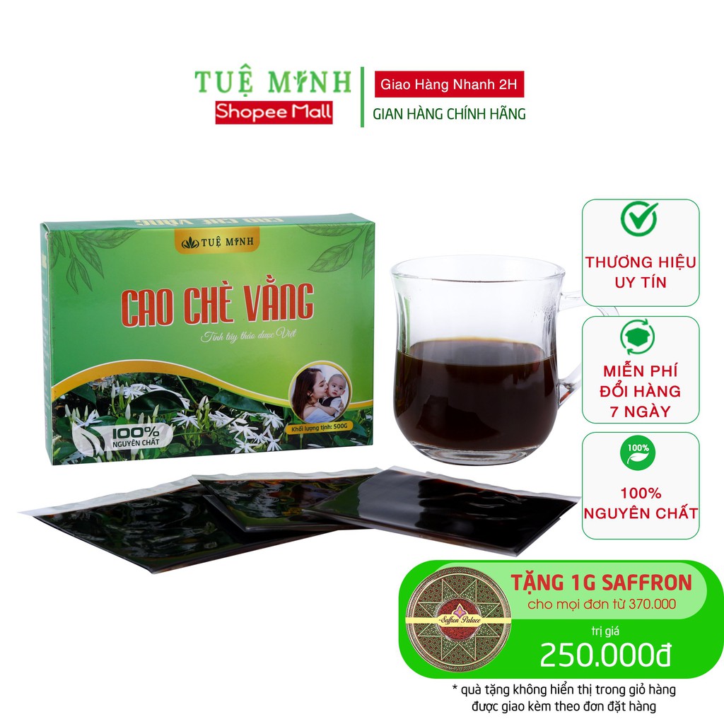 1 miếng (20g) Cao chè vằng sẻ Tuệ Minh hàng chuẩn sản xuất tại Quảng Trị