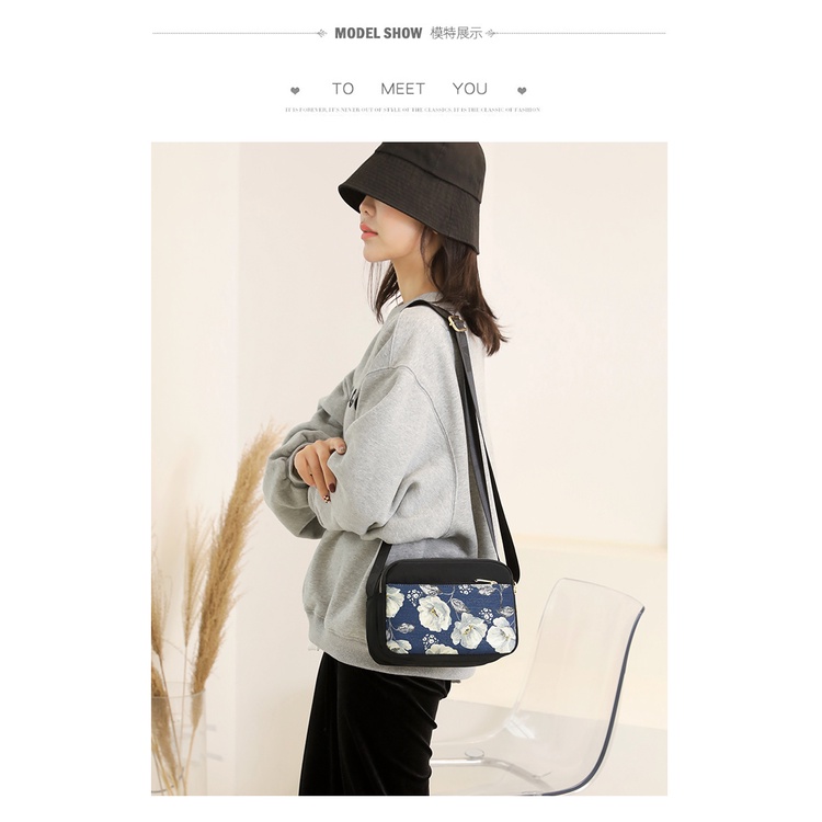 Túi Đeo Chéo Vuông Nhỏ Nhiều Ngăn Chống Nước Thời Trang Phong Cách Mới