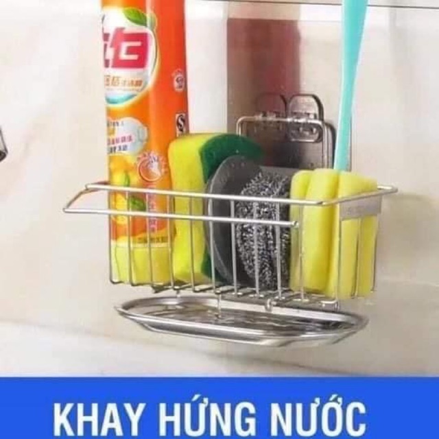 Giá kệ để rẻ rửa bát inox có khay hứng nước mã 02