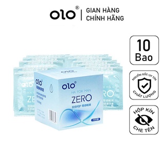 Bao cao su nam juncai zero ha for man gấp đôi chất bôi trơn, siêu mỏng 0.01mm nội địa trung 10 bcs
