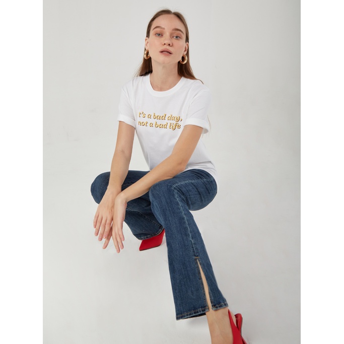 COCO SIN - Áo Thun Trắng Not A Bad Life