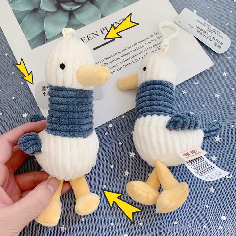 Chú Vịt Nhồi Bông Đáng Yêu Trang Trí Móc Chìa Khóa