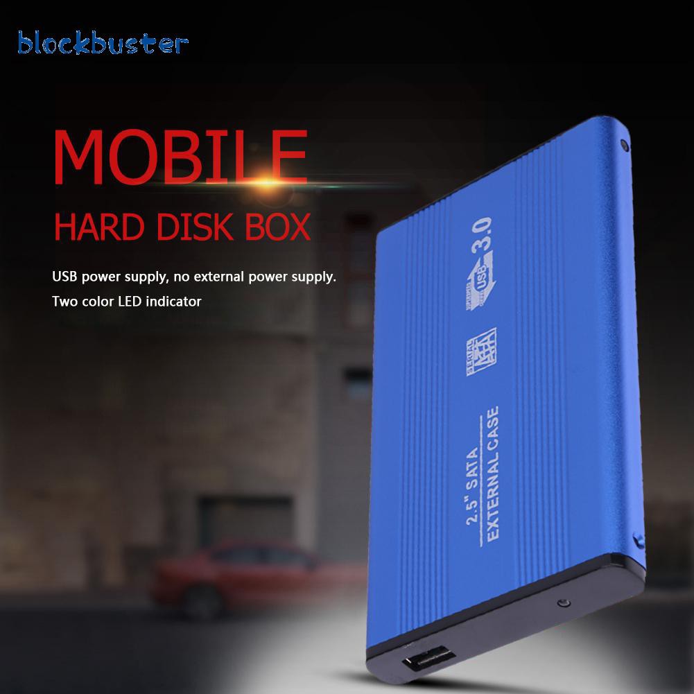 Hộp Đựng Ổ Cứng Ngoài 2.5 Inch Usb 3.0 Sata Ssd Hdd Kèm Dây Cáp Cho Notebook Desktop Pc