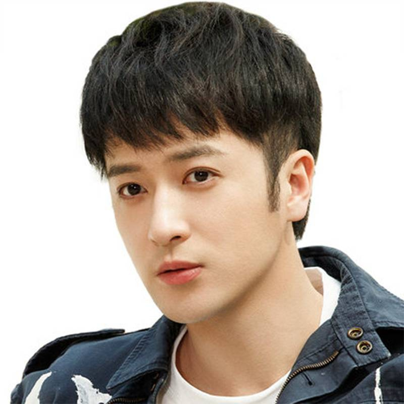 Tóc Giả Ngắn Màu Sắc Tự Nhiên 100% Phong Cách Hàn Quốc Dành Cho Nam