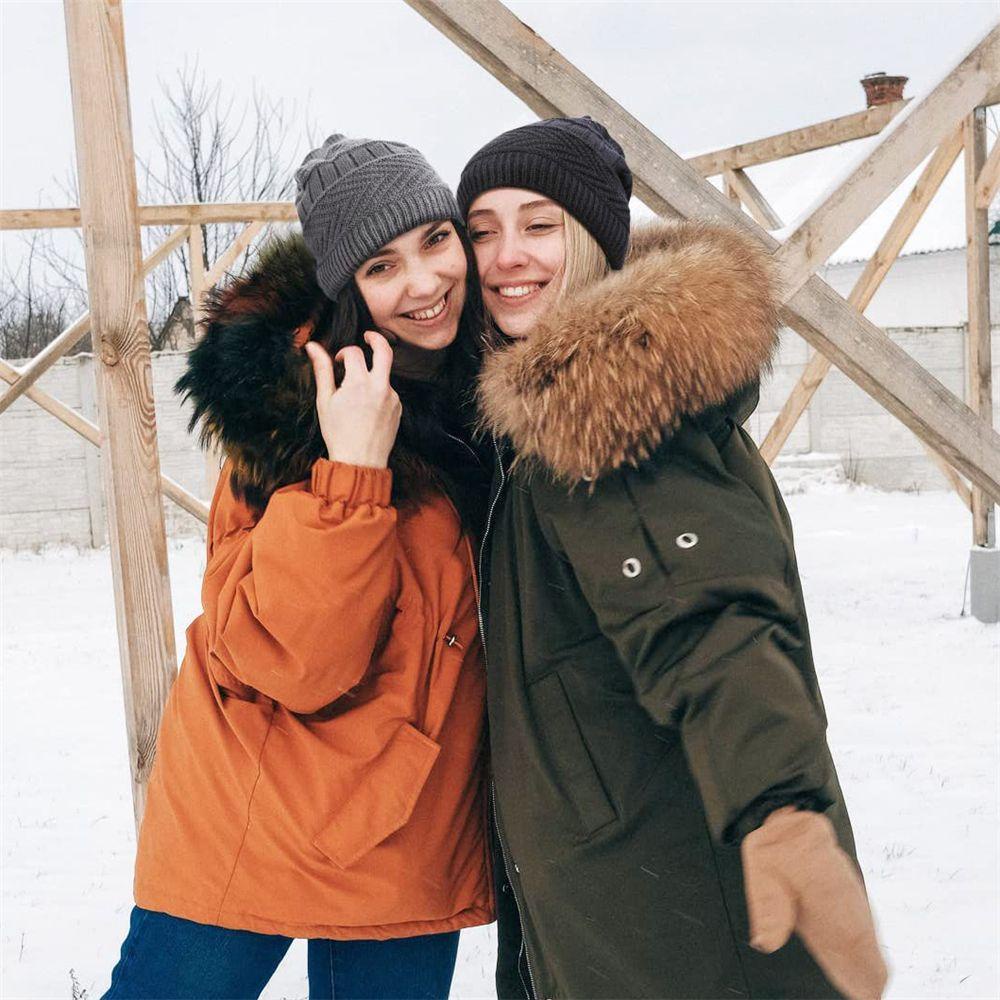 BSUNS Mũ beanie Trùm Đầu Đuôi Ngựa Mềm Mại Giữ Ấm Cổ Có Lỗ Buộc Tóc Đuôi Ngựa Cho Nữ