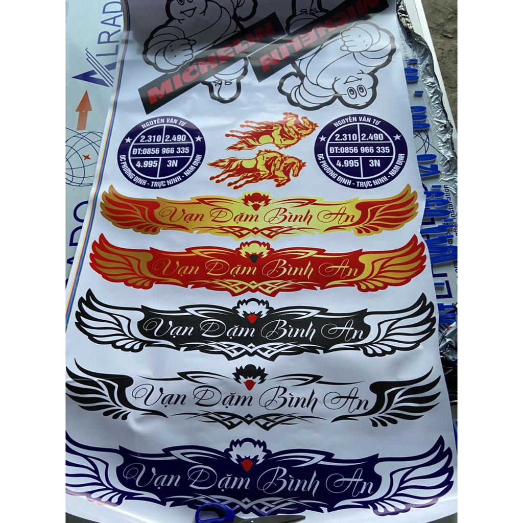 Tem Dán Xe Tải🐷𝑭𝑹𝑬𝑬𝑺𝑯𝑰𝑷🐷Vạn Dặm Bình An🐷đủ các màu-phản quang | BigBuy360 - bigbuy360.vn