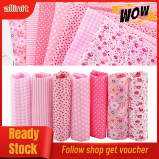 Set 7 tấm vải cotton 25 * 25cm in họa tiết dễ thương dùng để làm đồ thủ công
