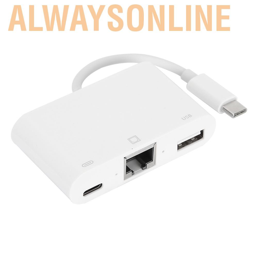 Bộ cáp chuyển đổi dây Type C sang cổng NK 107TC+ cạc mạng RJ45 100M + đầu USB cho máy Pixel2/2XL Picel3/3X | BigBuy360 - bigbuy360.vn