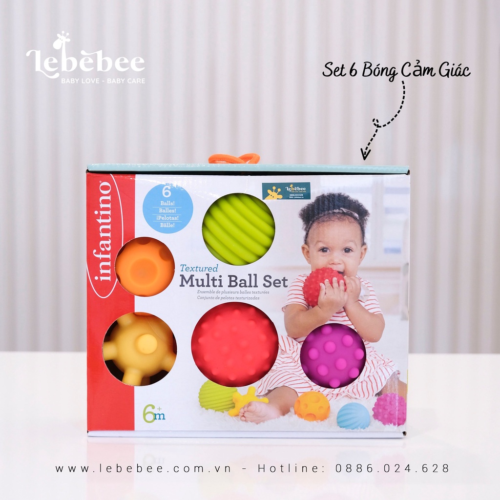 Set đồ chơi bóng cảm giác hãng Infantino cho bé – Lebebee