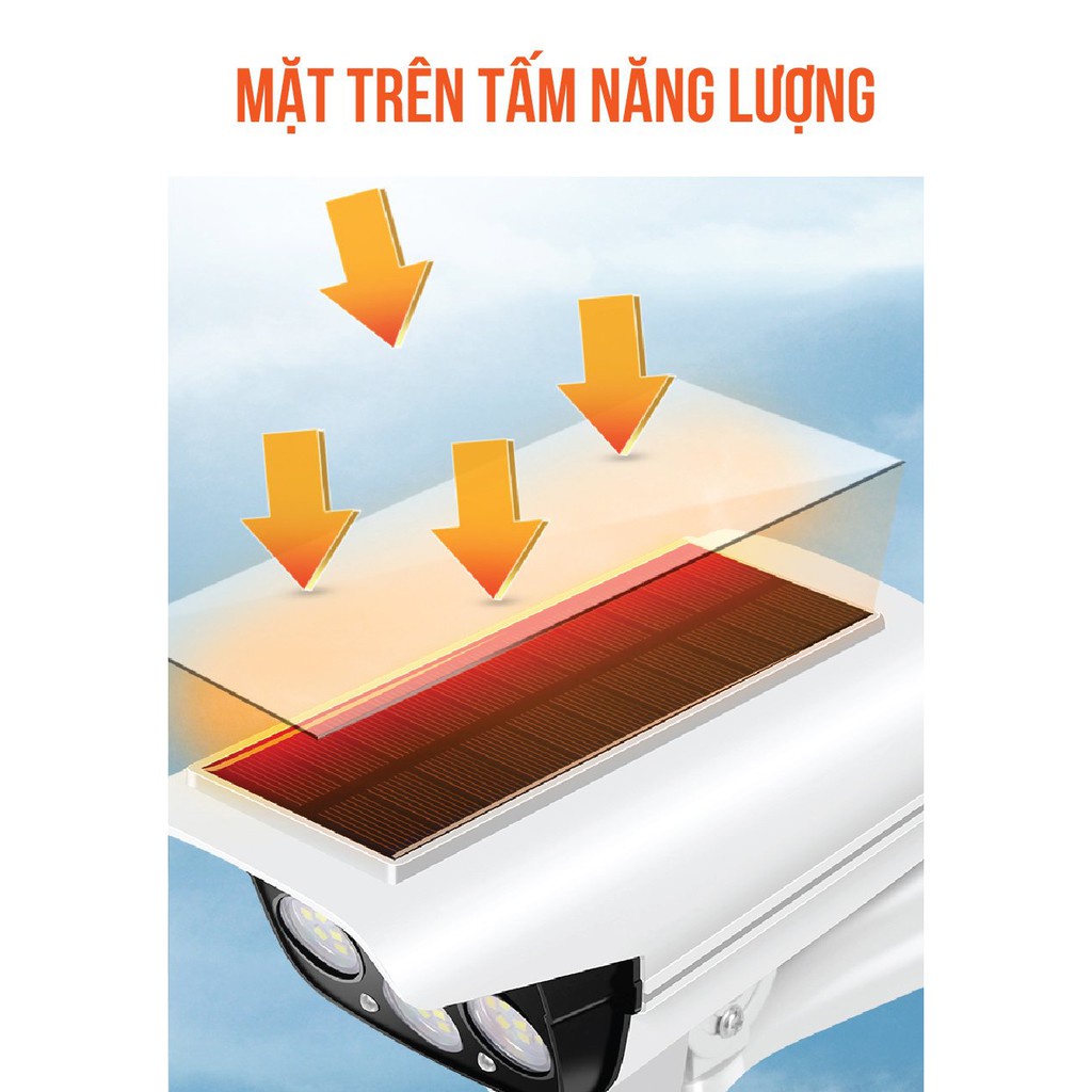 Đèn Năng Lượng Mặt Trời Giả Camera Chống Trộm - Chống Nước - Có Điều Khiển Cảm Biến - Tiết Kiệm Điện