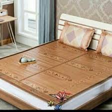 Chiếu trúc tăm vân gỗ in hoa mát lạnh mùa hè màu gỗ - Họa Tiết Ngẫu Nhiên