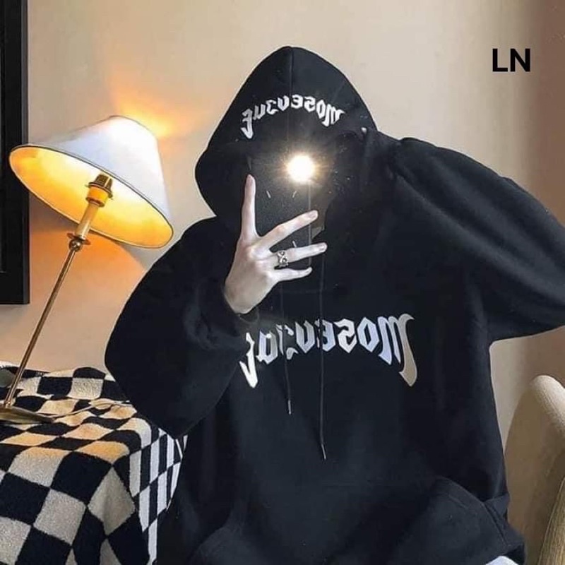 Áo hoodie Mose in mũ 2 lớp DA6