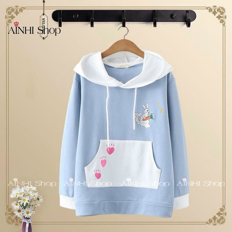 Áo Hoodie Nữ ❤️FREESHIP❤️ Áo Khoác Hoodie Vải Nỉ Nhiều Màu  (Thỏ Con) - Áo Hoodie Free Size Dưới 60kg | BigBuy360 - bigbuy360.vn
