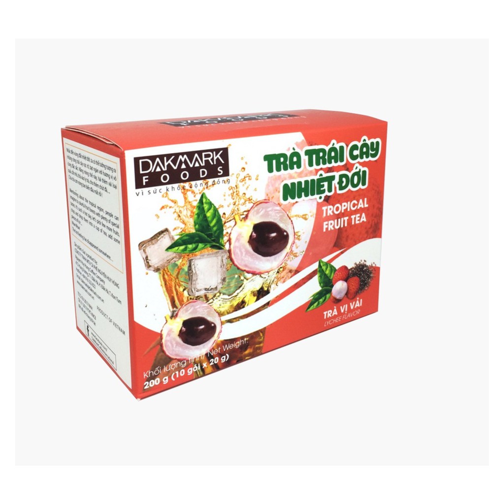 Trà trái cây nhiệt đới vị vải Dakmark TDQ (10 gói, 200gr) | BigBuy360 - bigbuy360.vn