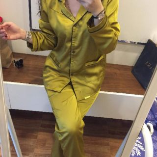 Bộ lụa satin dáng dài