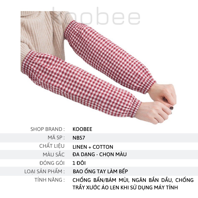 Bao ống bay làm bếp chống bẩn, chống ám mùi, ngăn bám dầu ống tay áo, chống trầy xước vải áo khi sử dụng máy tính(NB57)