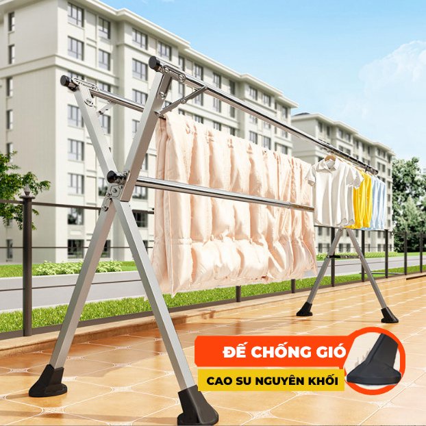 Sào phơi quần áo AVOHOME chính hãng loại giàn phơi có bánh xe treo quần áo cho cả gia đình | BigBuy360 - bigbuy360.vn