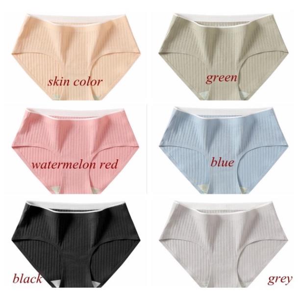 [Giá sỉ] [ ĐƯỢC CHỌN MÀU] Quần Lót Cotton Gân Tăm Không Đường May Ép Mượt
