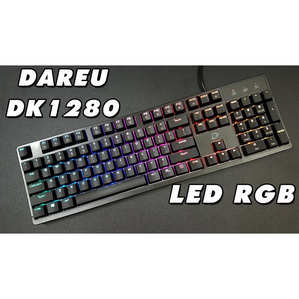 Bàn Phím Cơ Dareu DK1280 LED RGB - Bàn Phím Gaming - Hàng Chính Hãng