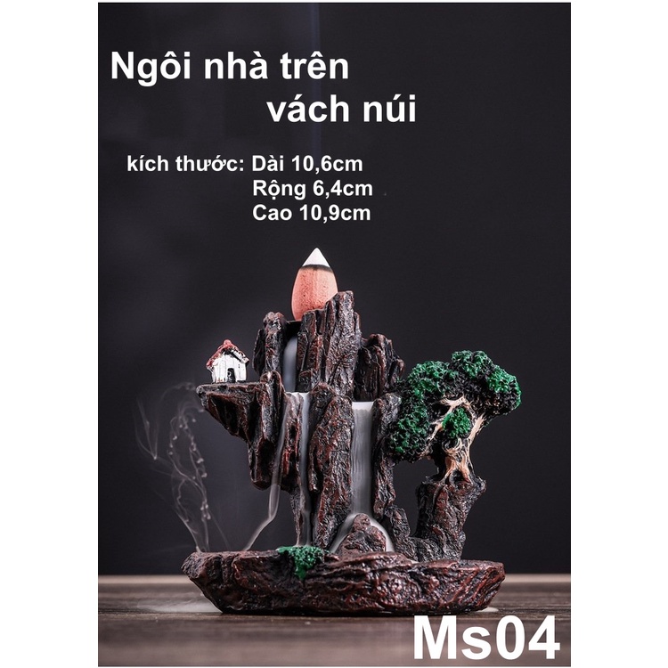 [ TẶNG 3 NỤ TRẦM HƯƠNG] Thác khói trầm hương tự nhiên khói tỏa ngược tiểu cảnh thư giãn, khử khuẩn, giảm stress,an nhiên